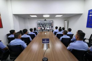 道外分局组织集中收看纪念中国人民  抗日战争暨世界反法西斯战争  胜利80周年大会