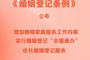 新华社权威快报丨新修订《婚姻登记条例》自5月10日起施行